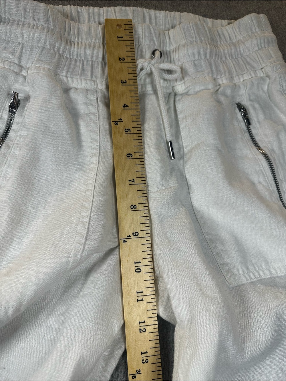 Athleta Cabo Linen Wide Leg Pants Women’s Size 4 White 100% Linen Drawstring - Picture 13 of 13